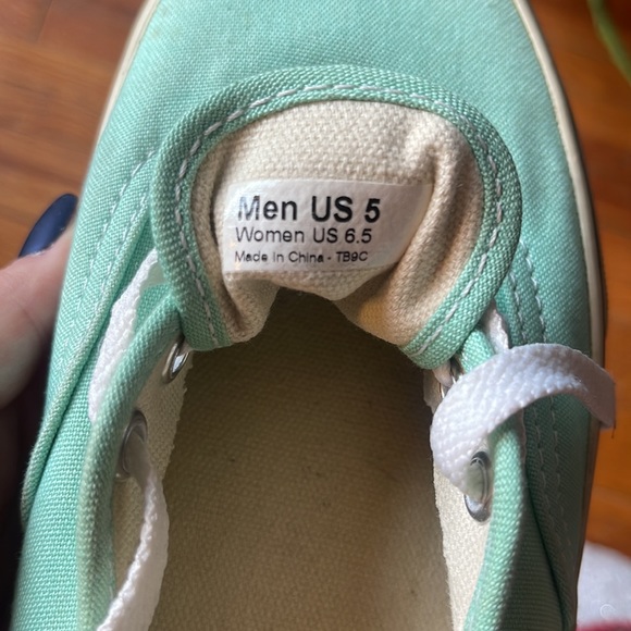 Teal Vans size 6.5 womens - Picture 3 of 4